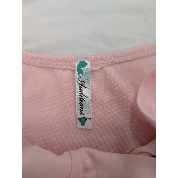 Auditions Spandex Bodycon Dress V neck Cut out Body suit Sz S Pink - Picture 9 of 10